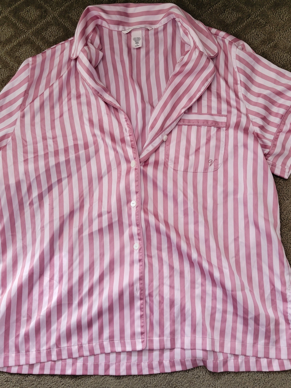 Victoria's Secret Pink Striped Pajama Top